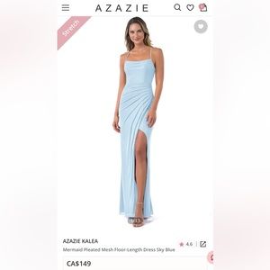 BNWT Azazie Kalea Dress in Sky Blue